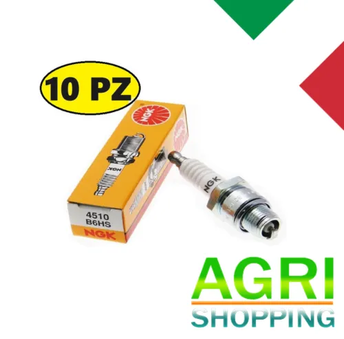 Candela di Accensione NGK B6HS PZ.10 Filetto Corto per Vespa-Moto-Scooter-Motozappa Ect…