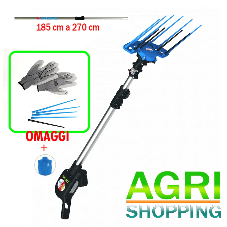 Abbacchiatore Elettrico a Batteria Holly Eco Campagnola + Asta Telescopica 185-270 + Omaggi