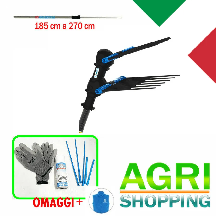 Abbacchiatore Elettrico a Batteria Alice Eco Campagnola+Asta 185cm-270cm +Omaggi