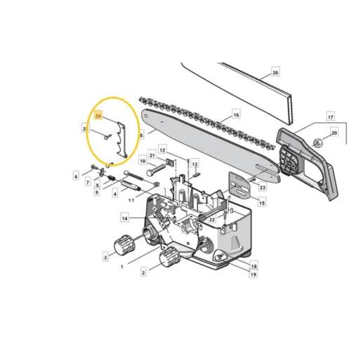 Arpione Originale Alpina Per Motosega Mod. P341-P360-P370-P371-P382S-P390-P391-P400-P410-P411-P440 ECC… - immagine 2