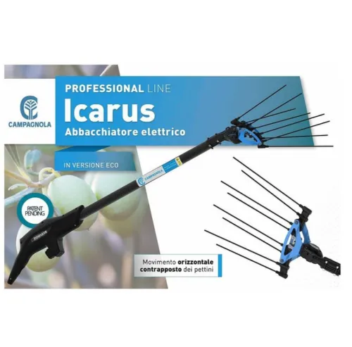 Abbacchiatore Elettrico a Batteria ICARUS ECO Campagnola+Asta Tel.150-220cm+OMAGGI - immagine 3