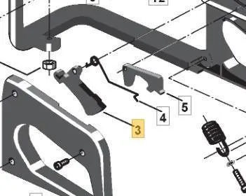 Leva Acceleratore Per Cavo Originale Alpina Per Motosega Mod. P341-P360-P361-P365-P370-P371-P382S-P390-P391-P395-P400-P41-P410-P440-P45-P450 ETC… - immagine 2