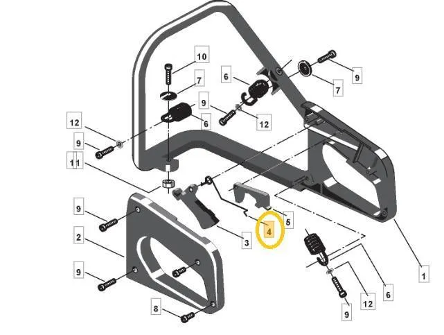 Molla Leva Acceleratore/Sicurezza Originale Alpina Per Motosega Mod. P361-P391-P341-P360-P361-P365-P370-P371-P382S-P390-P395-P400-P410-P440 ECC… - immagine 2