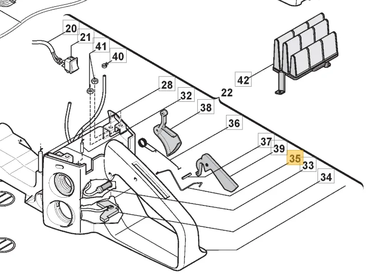 Tirante Acceleratore ORIGNALE Alpina Per Motosega P450-P451-P460-P500-P501-P510 Ecc… - immagine 2