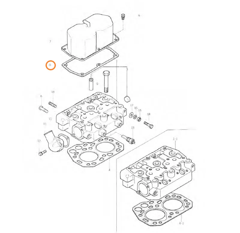 Guarnizione punterie Iseki TX1300/TX1500 - immagine 2