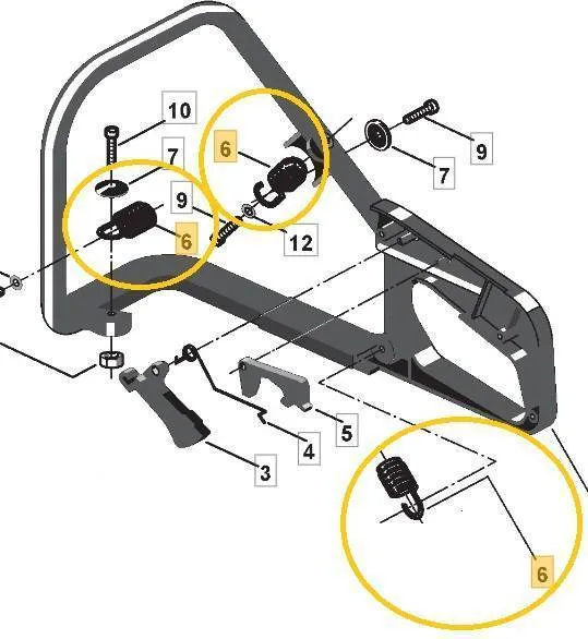 Molla Antivibrante Originale Alpina Per Motosega Mod.P341-P360-P361-P365-P370-P371-P382S-P390-P391-P395-P400-P41-P410-P411-P45-P450-P361-ETC.. - immagine 2