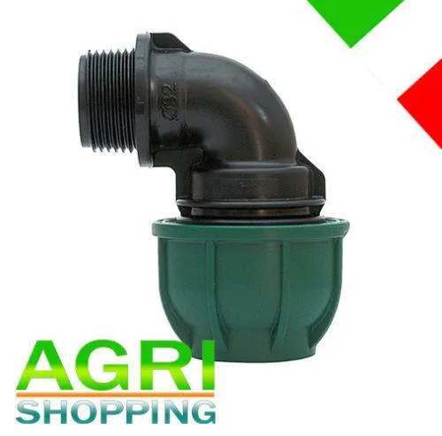 Gomito a 90° 75 x 2″ 1/2 con Derivazione Filettato Maschio