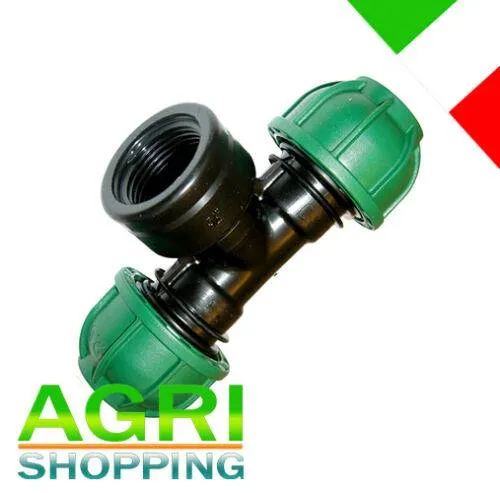 Tee a 90° 40 x 1″1/4 x 40 Con Derivazione Filettata Femmina