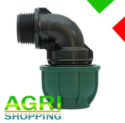 Gomito a 90° 20 x 1/2″ con Derivazione Filettato Maschio