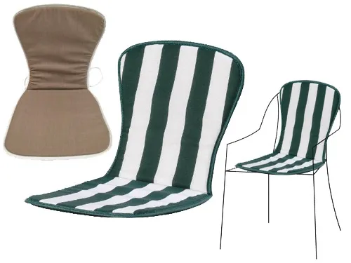 Cuscino Imbottito con Schienale per Sedie in Tessuto Cotone Poliestere ACTION MONO-BASSO