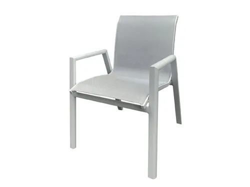 Sedia da Giardino in Alluminio e Textilene ALU WHITE