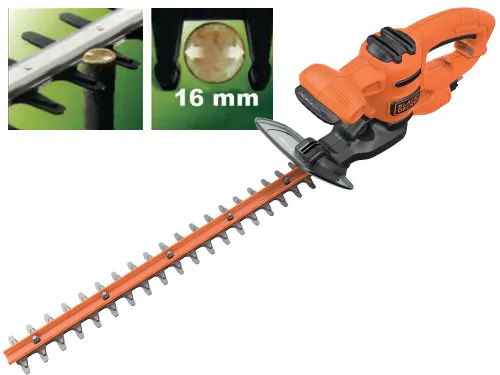 Tagliasiepi Elettrico 420 Watt a Filo BLACK+DECKER Doppia Lama 45cm Doppia Impugnatura BEHT 201