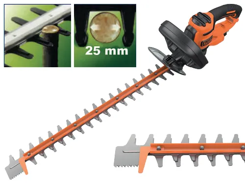 Tagliasiepi Elettrico a Filo BLACK+DECKER Potenza 550 Watt Doppia Lama 60cm BEHTS 451