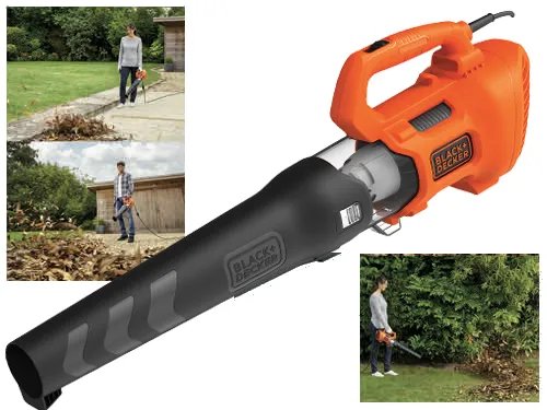 Soffiatore Elettrico 1850 Watt BLACK+DECKER Ventole Assiali Flusso 448 c.f.m. BEBL 185