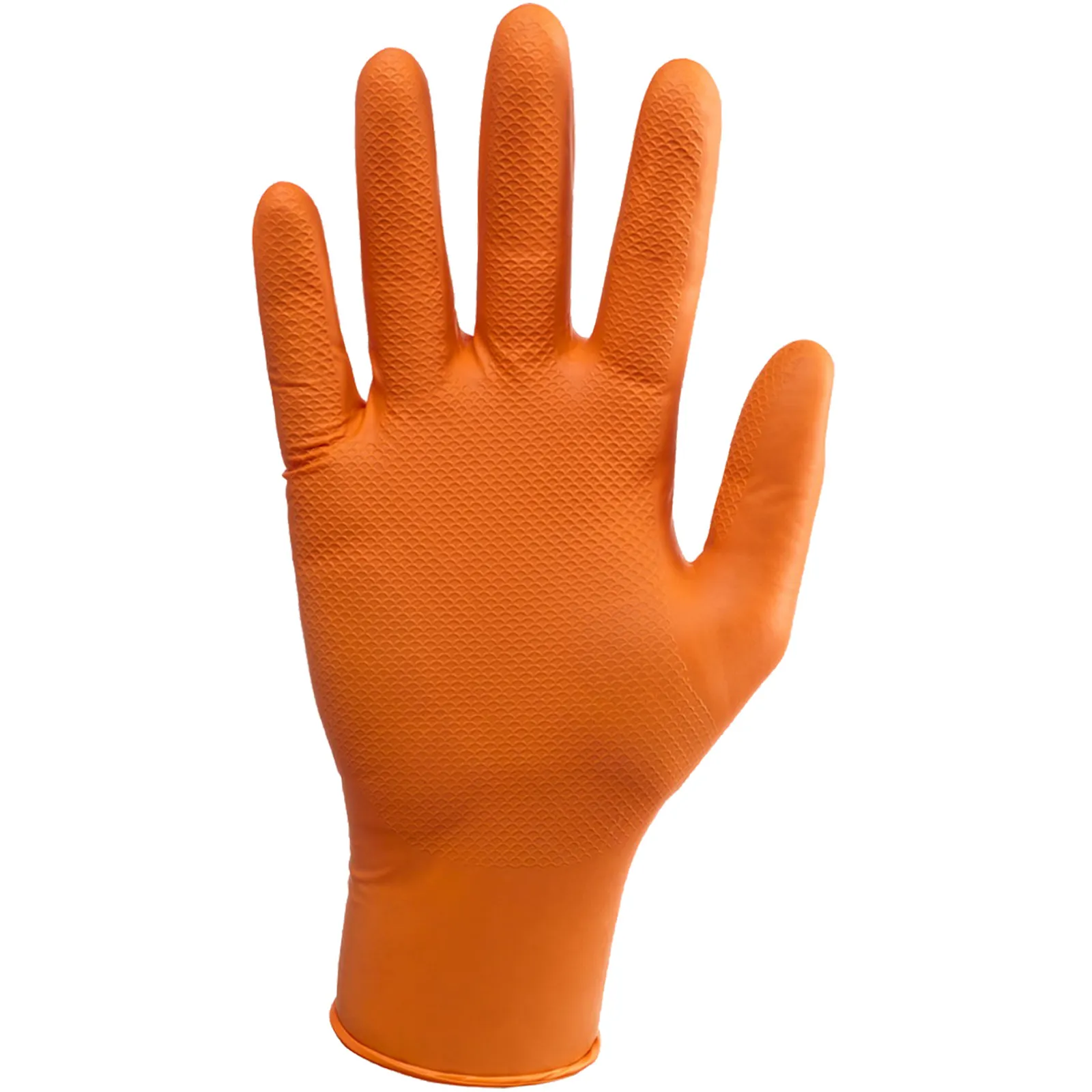 Guanti Antiscivolo Monouso in Nitrile NERI Squama di Pesce AQL 1.5 DPI Cat. III Alimentare Meccanica GARAGE MONKEY - immagine 3