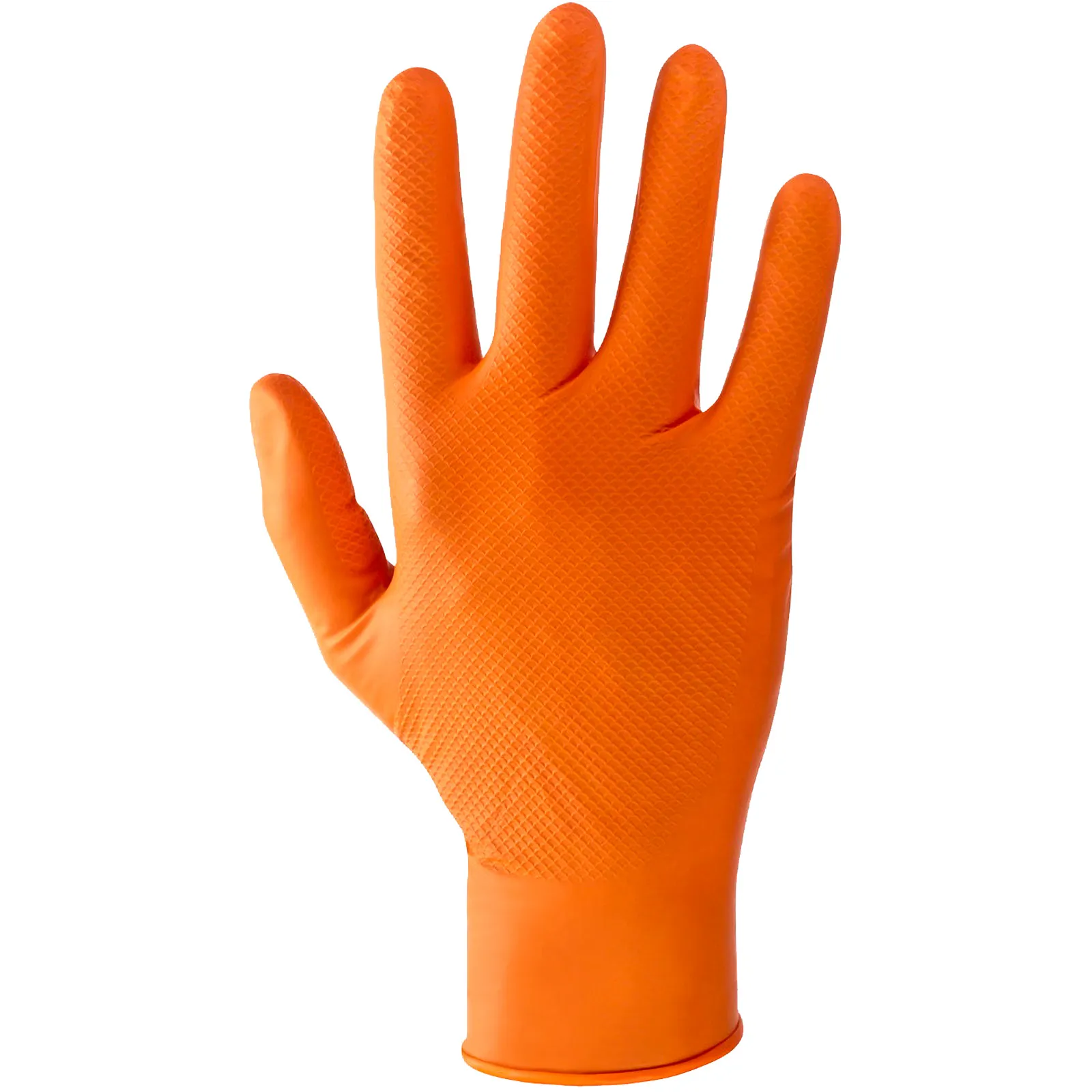 Guanti Antiscivolo Monouso in Nitrile NERI Squama di Pesce AQL 1.5 DPI Cat. III Alimentare Meccanica GARAGE MONKEY - immagine 4