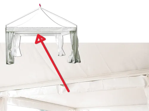 Accessorio Grondaia di Raccolta Acqua per Gazebo PAGODA in PVC Spalmato