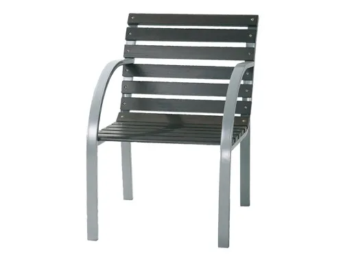 Sedia da Giardino Terrazzo in Acciaio con Doghe in Legno VIVA