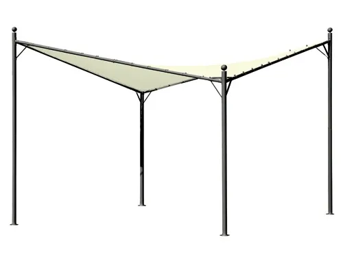 Gazebo con Struttura in Acciaio Telo Poliestere Spalmato PU 350x350cm ALICANTE