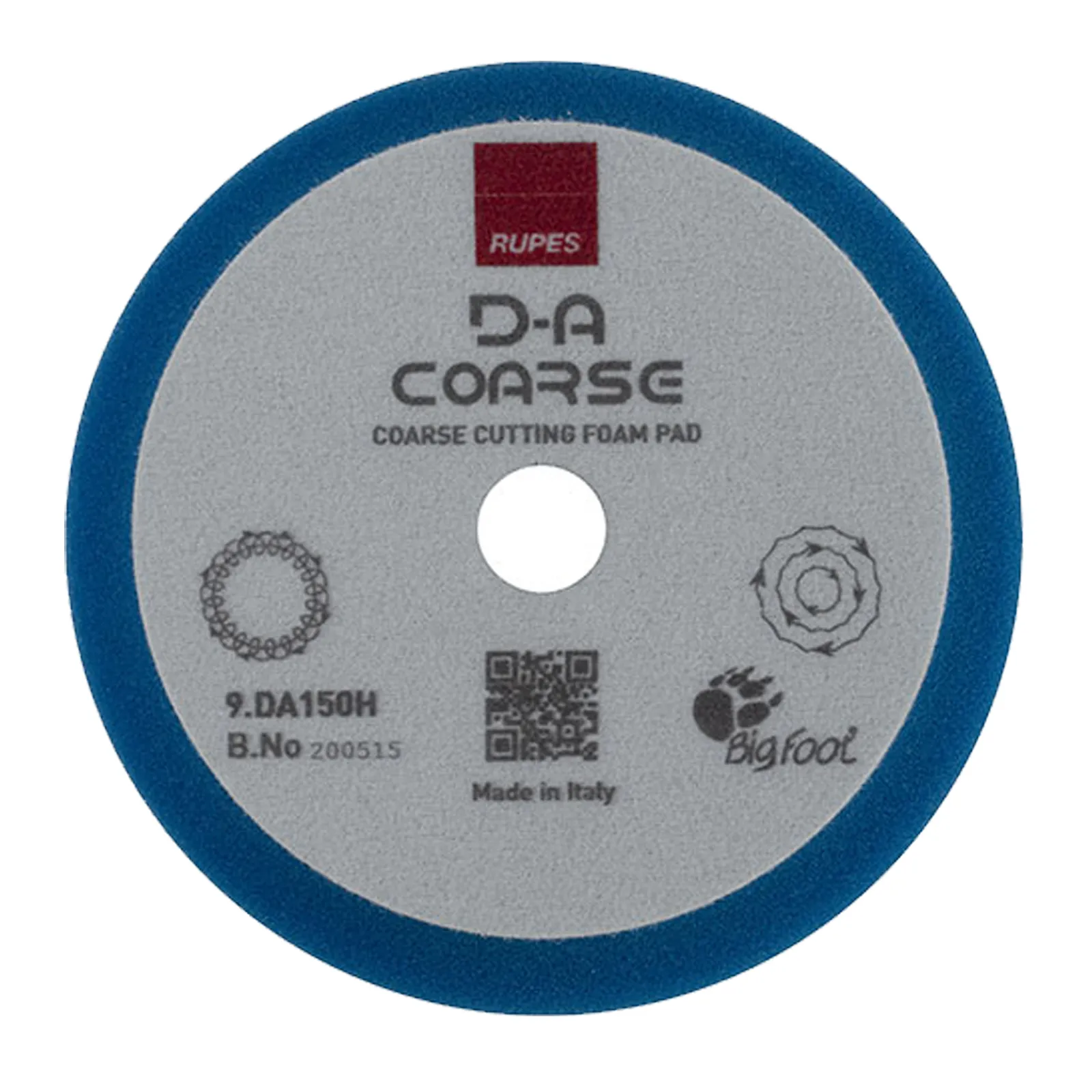 Tampone Velcrato Lucidatura Carrozzeria RUPES Vari Diametri D-A COARSE BLU 9.DA Series H (Hard) - immagine 6