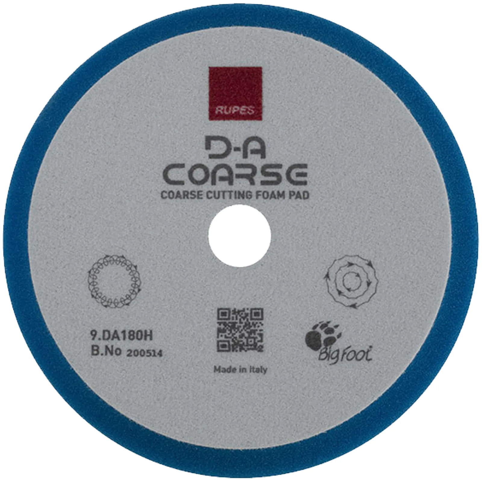 Tampone Velcrato Lucidatura Carrozzeria RUPES Vari Diametri D-A COARSE BLU 9.DA Series H (Hard) - immagine 5