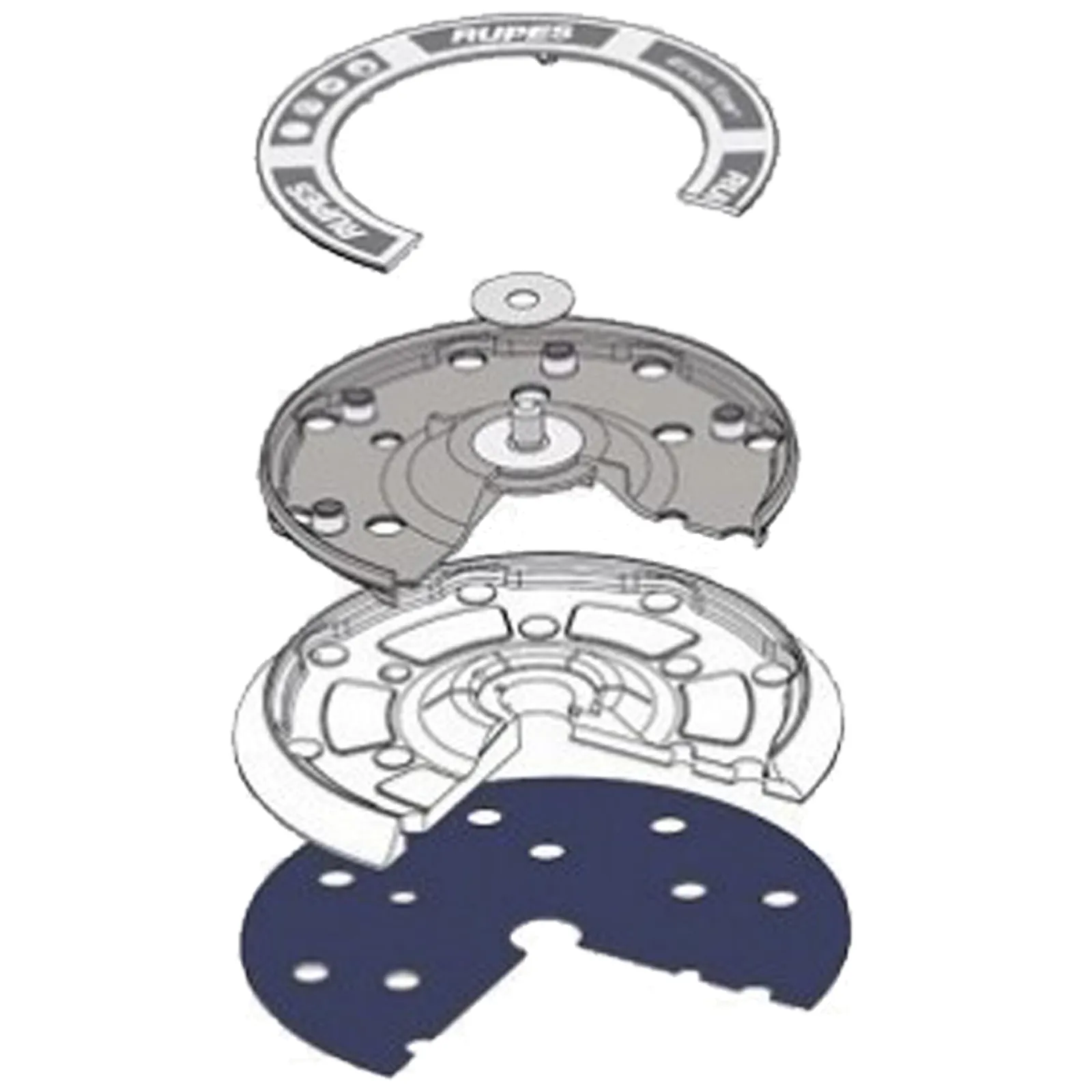 Platorello di Ricambio Velcrato RUPES BigFoot Diametro 125mm per Lucidatrici LHR12E Levigatrici – 980.027N - immagine 3