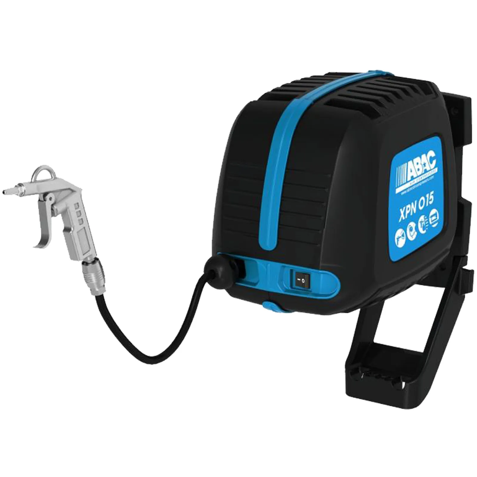 Compressore Aria a Muro Silenziato ABAC con Avvolgitubo da 10 metri Monofase 8 BAR Portata 160 litri/minuto modello XPN O15 - immagine 2