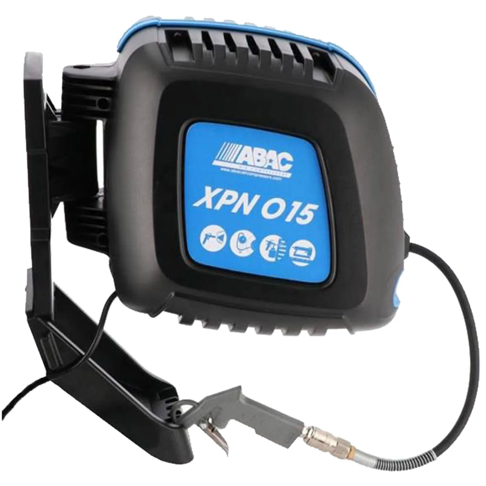 Compressore Aria a Muro Silenziato ABAC con Avvolgitubo da 10 metri Monofase 8 BAR Portata 160 litri/minuto modello XPN O15 - immagine 4