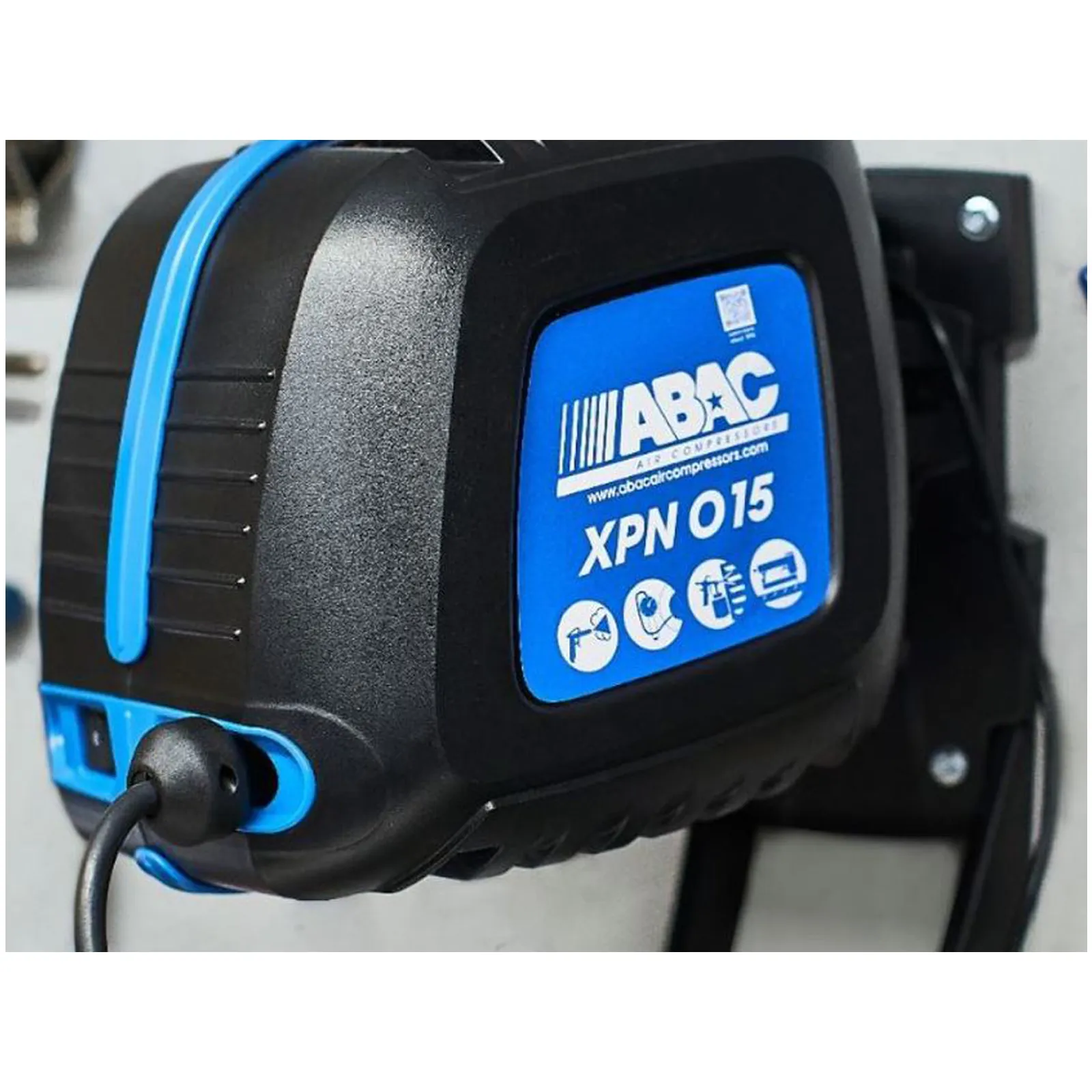 Compressore Aria a Muro Silenziato ABAC con Avvolgitubo da 10 metri Monofase 8 BAR Portata 160 litri/minuto modello XPN O15 - immagine 7