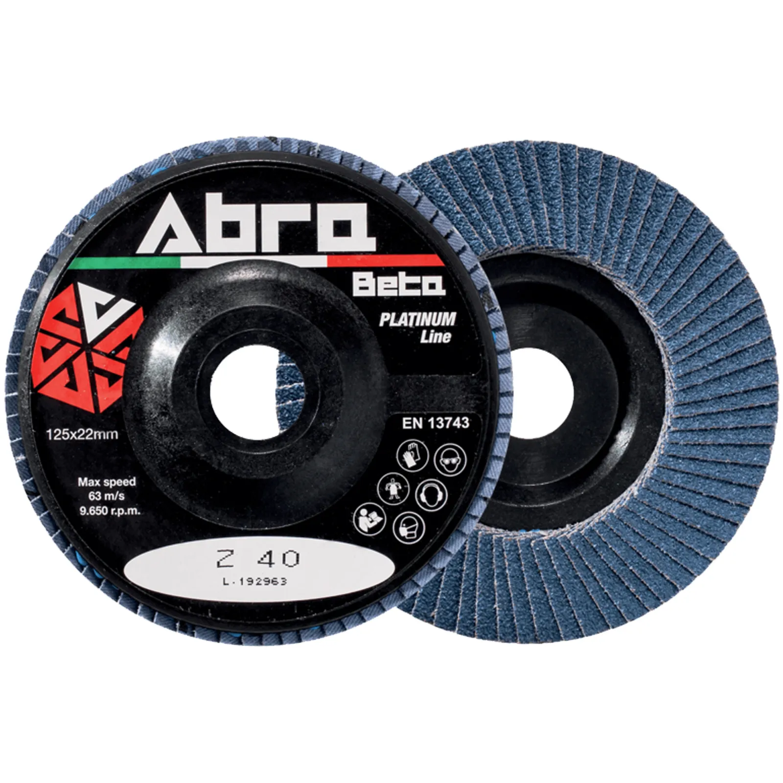 Dischi Abrasivi 115 mm ABRA BETA per Smerigliatrice Ferro Acciaio Inox Legno PLATINUM LINE