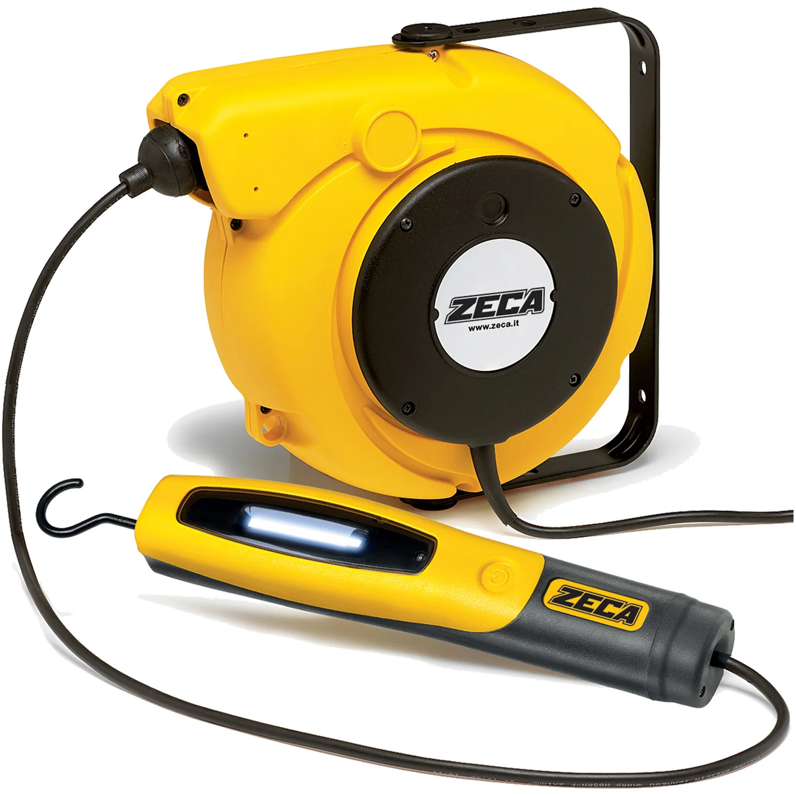 Avvolgicavo con Lampada LED 24V Portatile ZECA Arrotolatore a Muro con Protezione IP55 ROTOZECA articolo 5907/330 24V