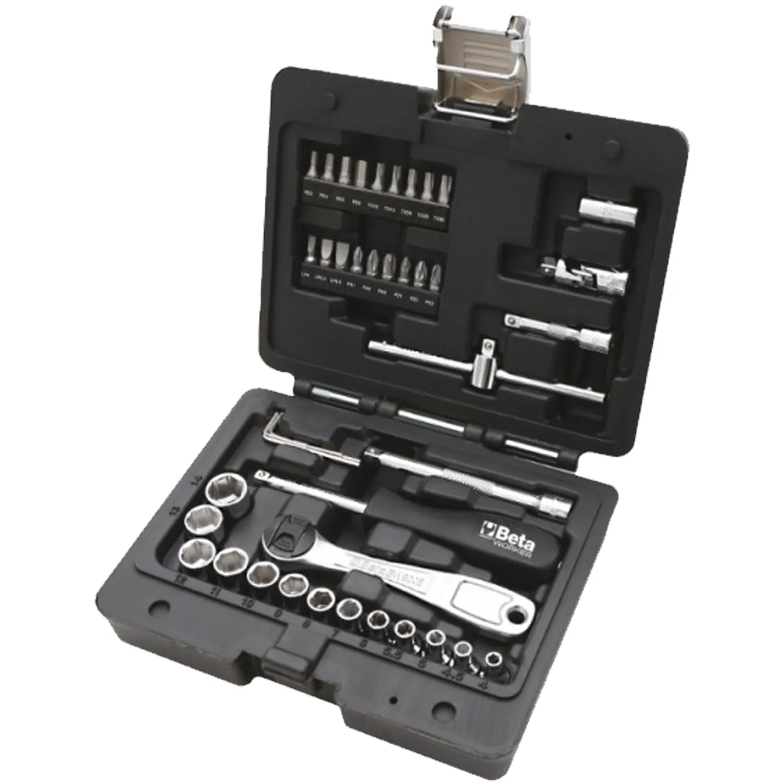 COMBO KIT Trapano Avvitatore + Cassetta 42 pezzi Bussole 1/4″ BETA TOOLS Accessori Inserti Cricchetto PROMO - immagine 6