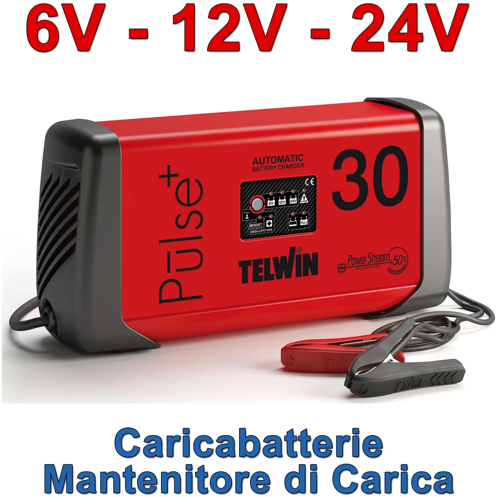 Mantenitore di Carica Batterie 12 24V TELWIN per Auto Moto Camion Professionale TELWIN PULSE 30