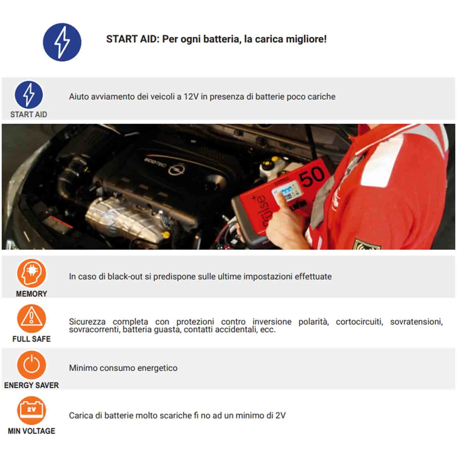 Mantenitore di Carica Batterie 12 24V TELWIN per Auto Moto Camion Professionale TELWIN PULSE 30 - immagine 6