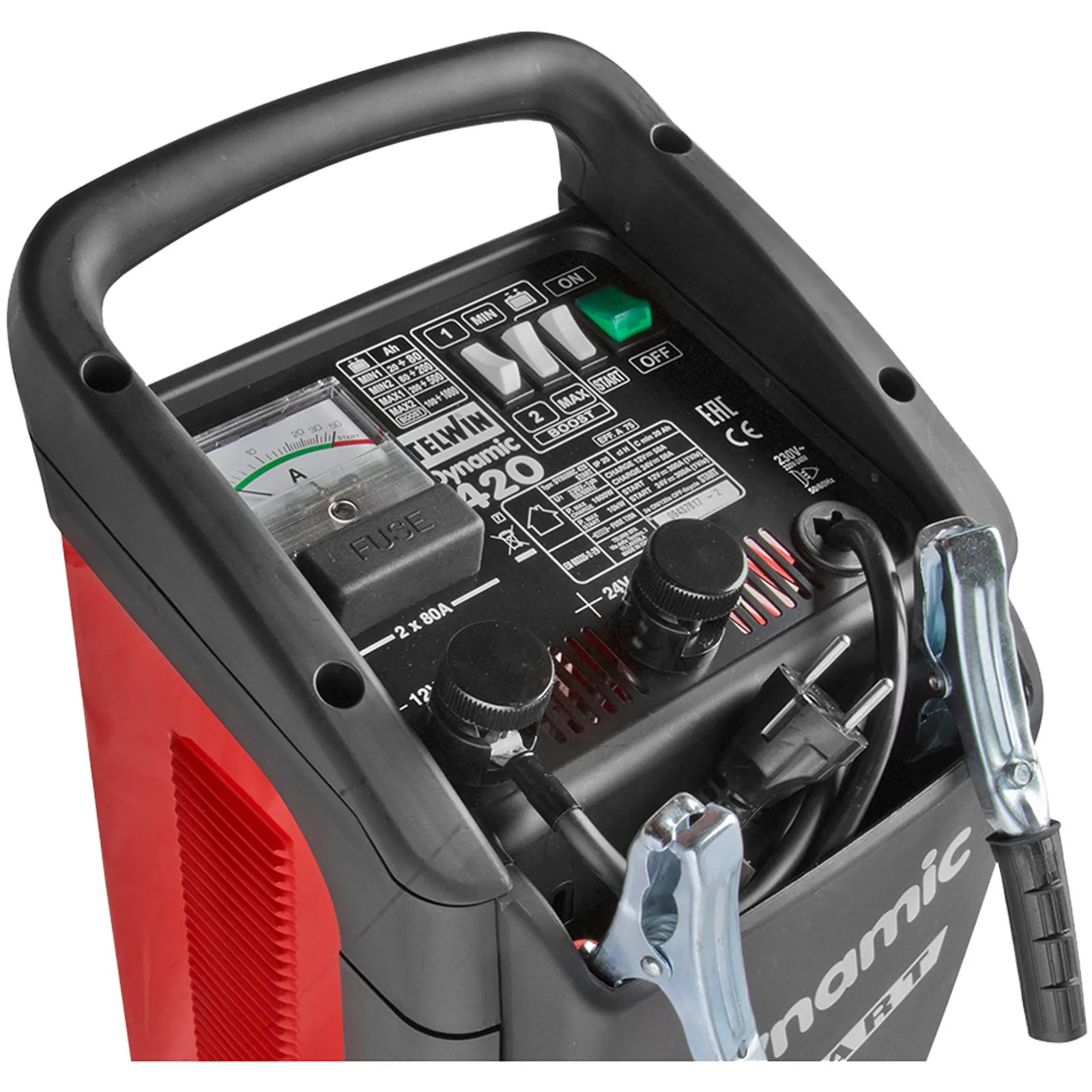 Caricabatterie Avviatore 12V e 24V TELWIN Booster Starter per Auto Camion Trattore Barca DYNAMIC 420 START - immagine 3