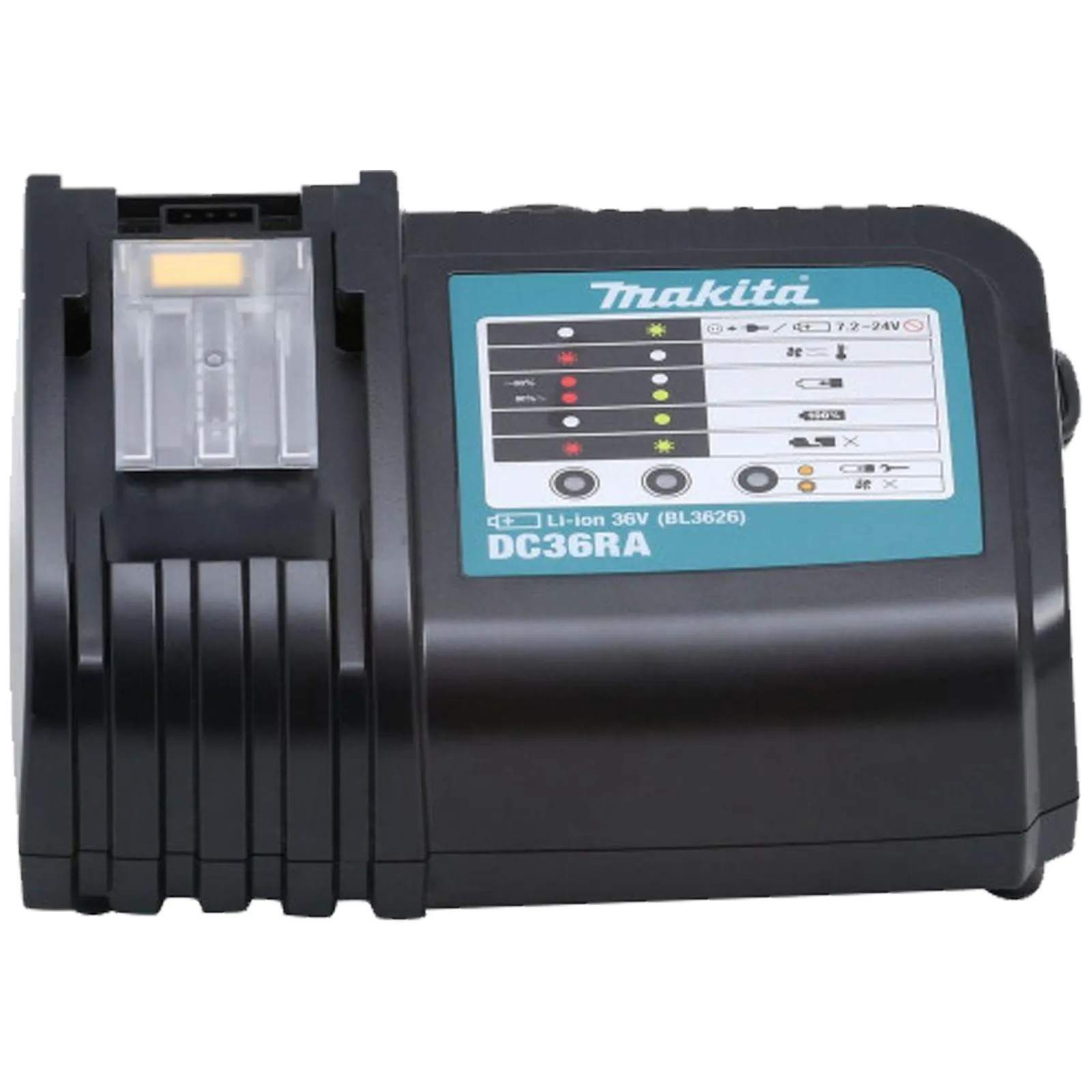 Caricabatterie Rapido per Batterie 36V MAKITA Li-ion Ioni di Litio con Ventola di Raffreddamento modello DC36RA codice 194863-5 - immagine 2