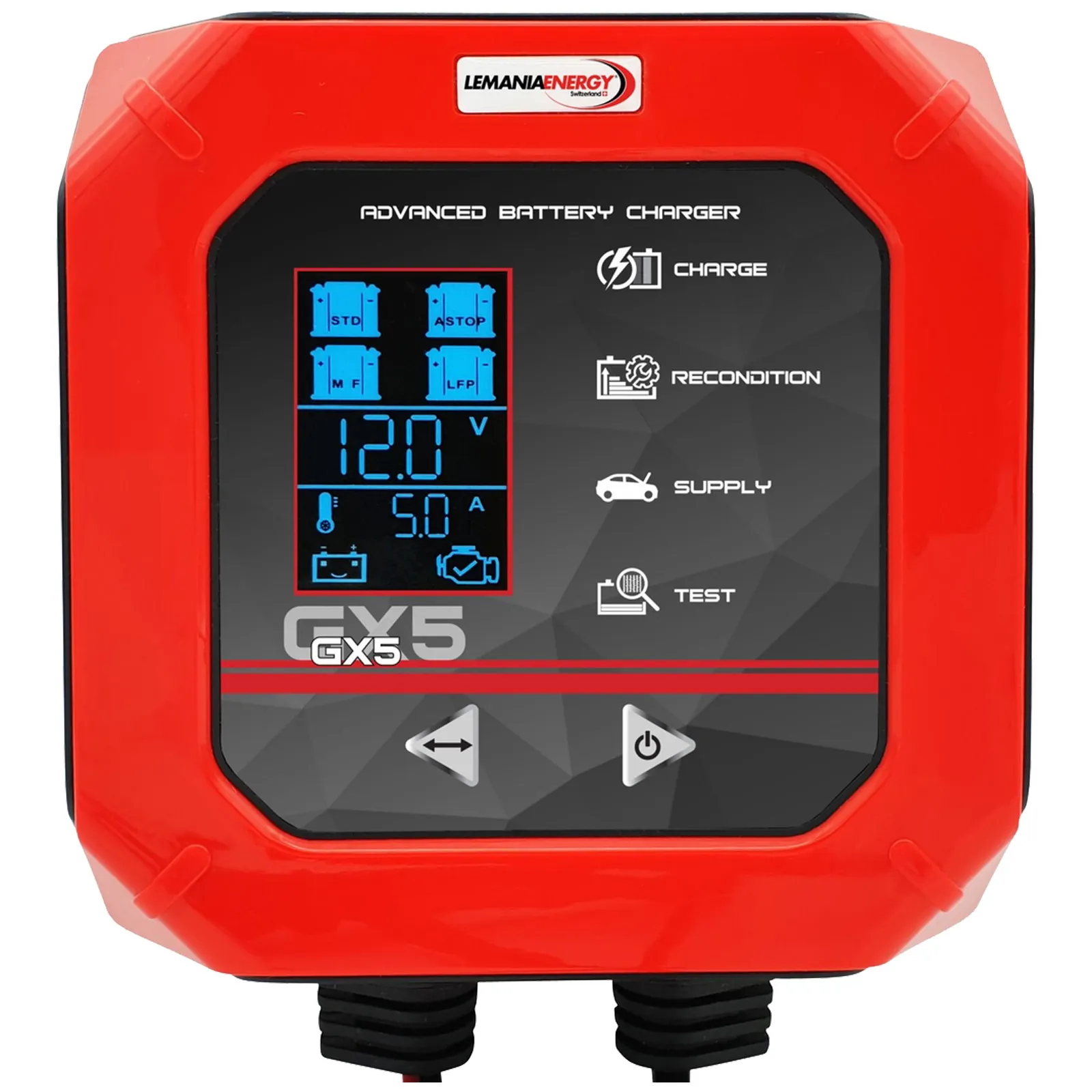 Caricabatterie Auto Moto 12V Tester Mantenitore LEMANIA ENERGY Professionale GX5