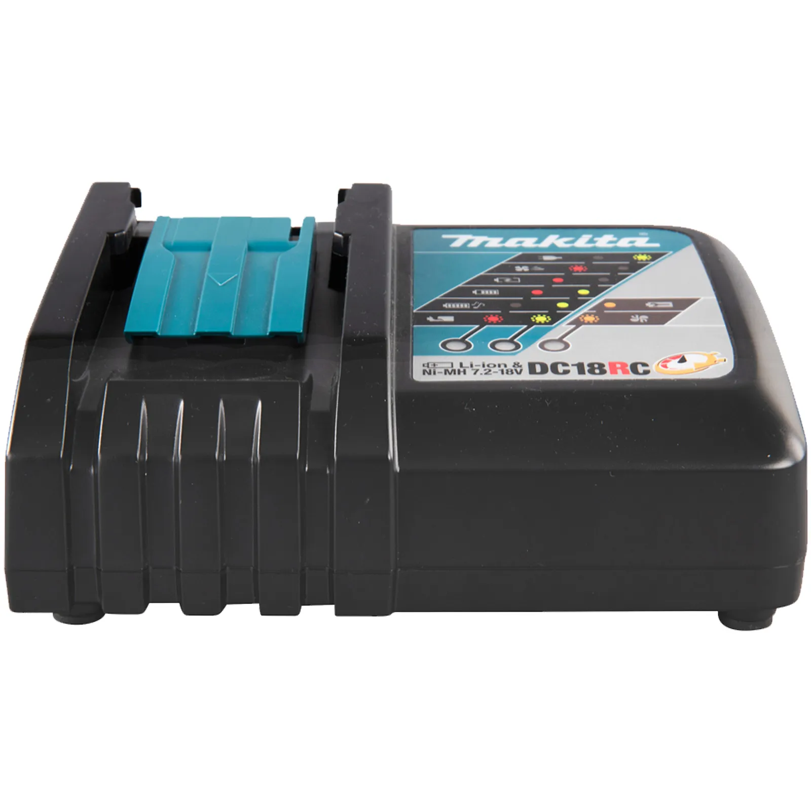 Caricabatterie Rapido per Batterie MAKITA agli Ioni di Litio Li-ion LXT® da 14,4V e 18V modello DC18RC codice 195584-2 - immagine 9