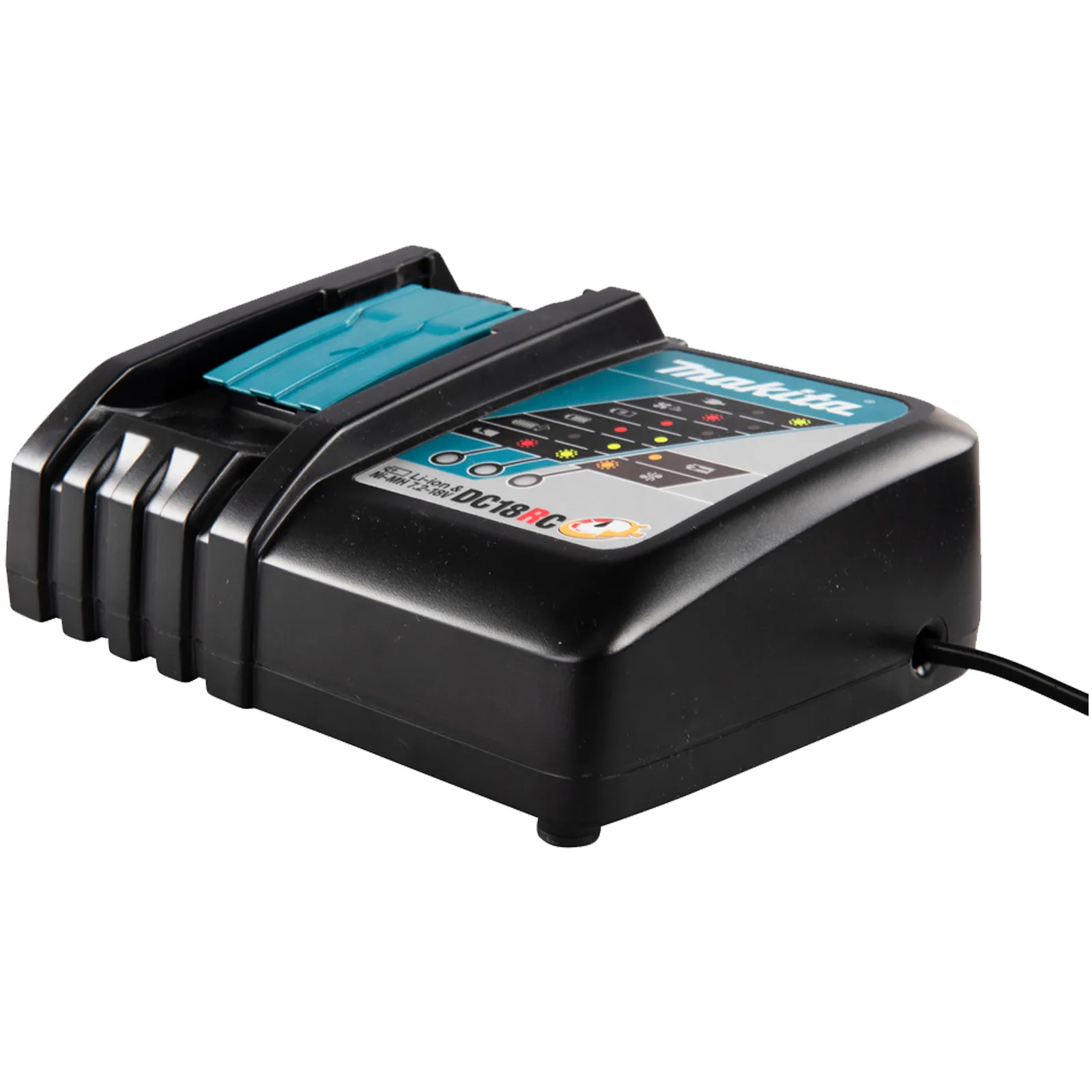 Caricabatterie Rapido per Batterie MAKITA agli Ioni di Litio Li-ion LXT® da 14,4V e 18V modello DC18RC codice 195584-2 - immagine 8