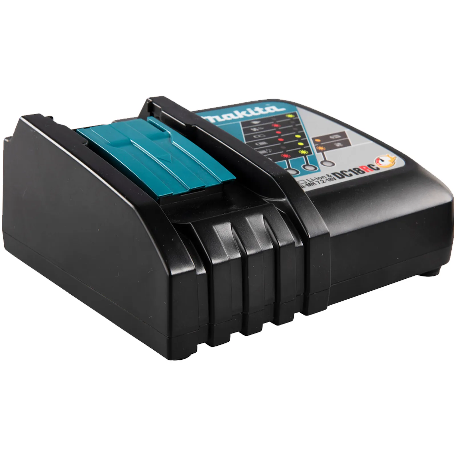 Caricabatterie Rapido per Batterie MAKITA agli Ioni di Litio Li-ion LXT® da 14,4V e 18V modello DC18RC codice 195584-2 - immagine 7