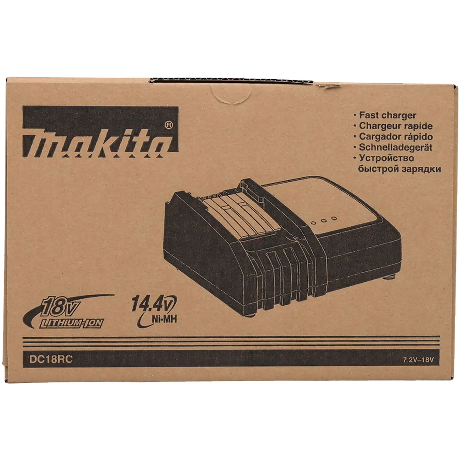 Caricabatterie Rapido per Batterie MAKITA agli Ioni di Litio Li-ion LXT® da 14,4V e 18V modello DC18RC codice 195584-2 - immagine 3