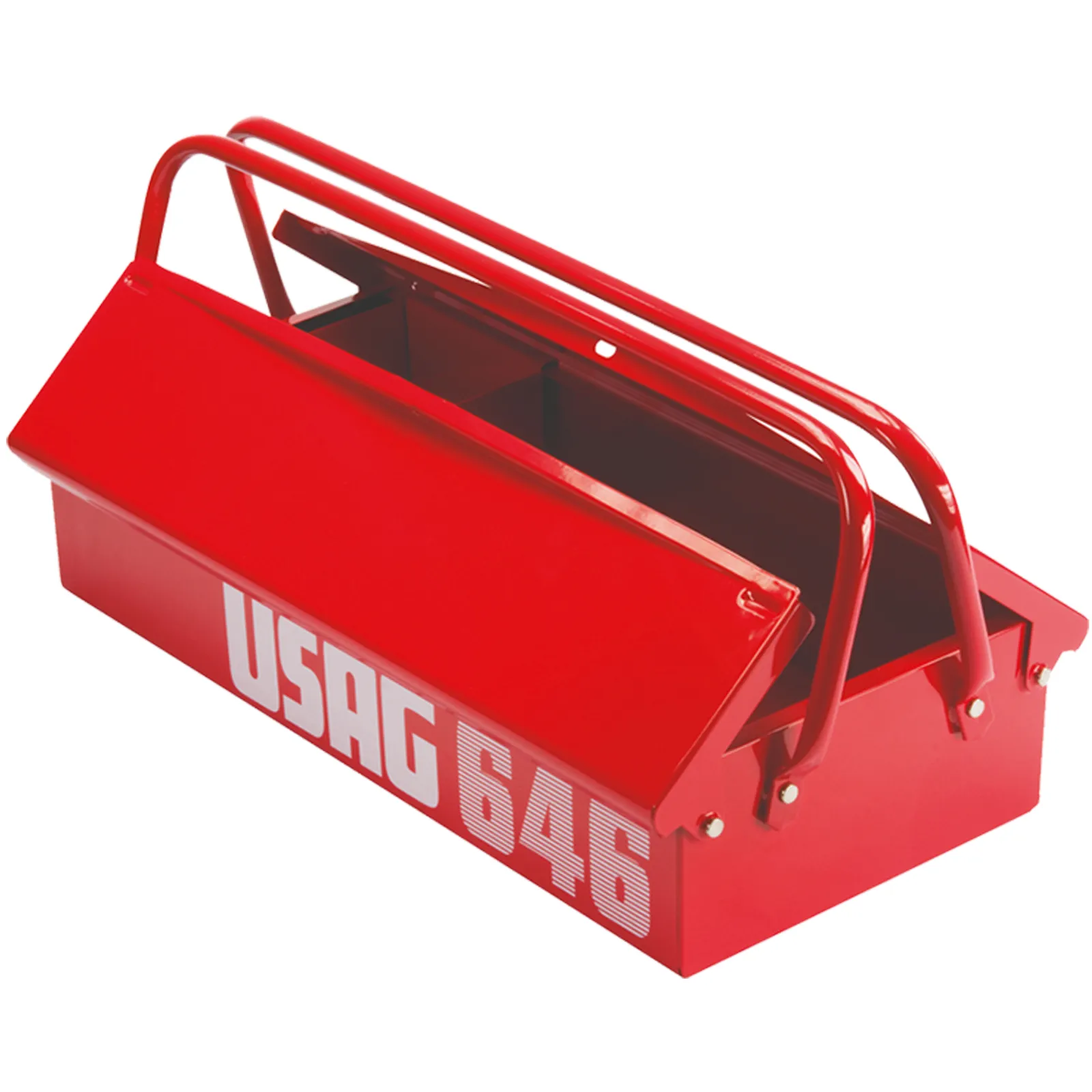 Cassetta Porta Utensili Attrezzi USAG 2 Scomparti Estensibile VUOTA Valigetta in Lamiera serie 646