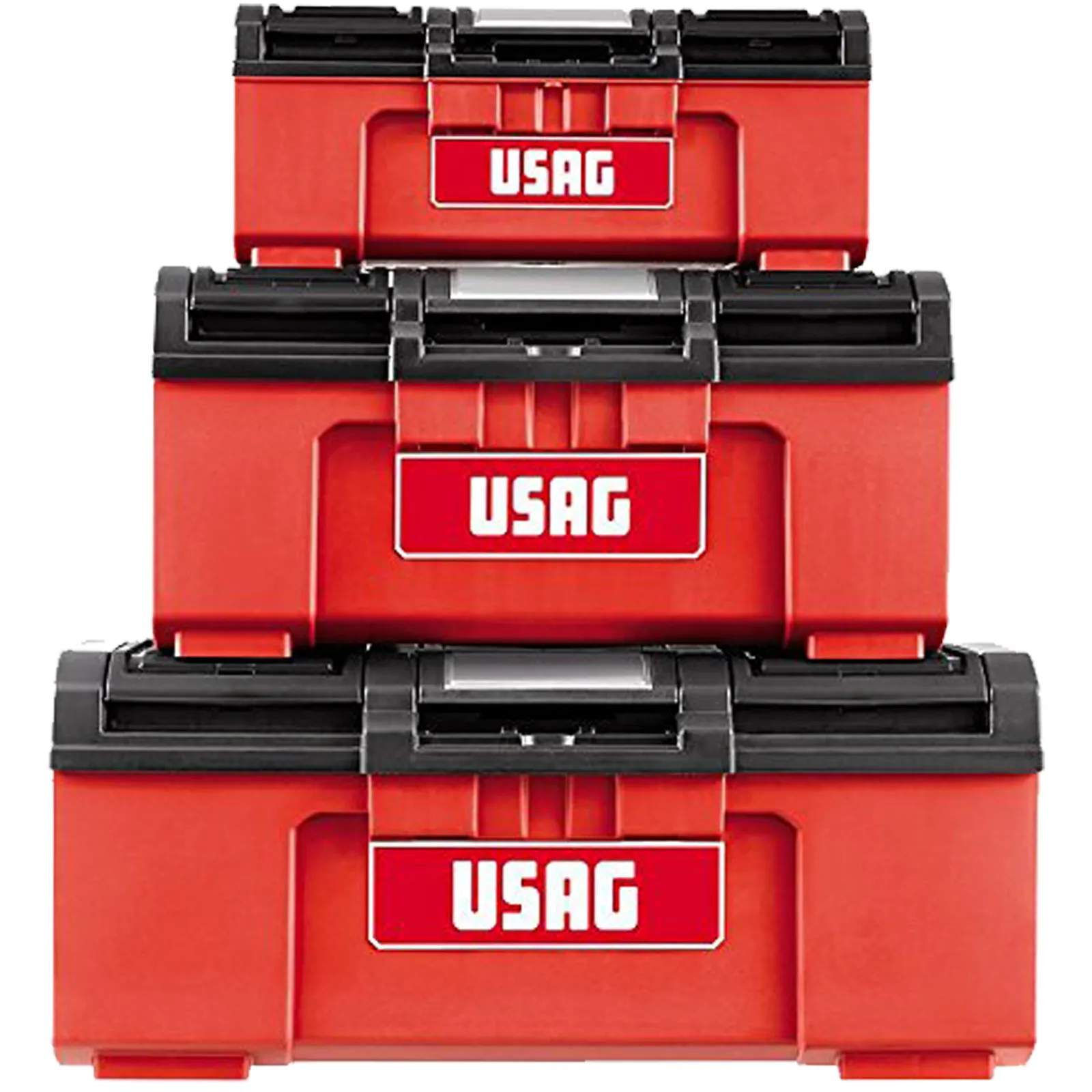 Cassetta Porta Utensili Attrezzi e Minuteria USAG Valigetta in Plastica con Vassoio e Maniglia a Scomparsa 641