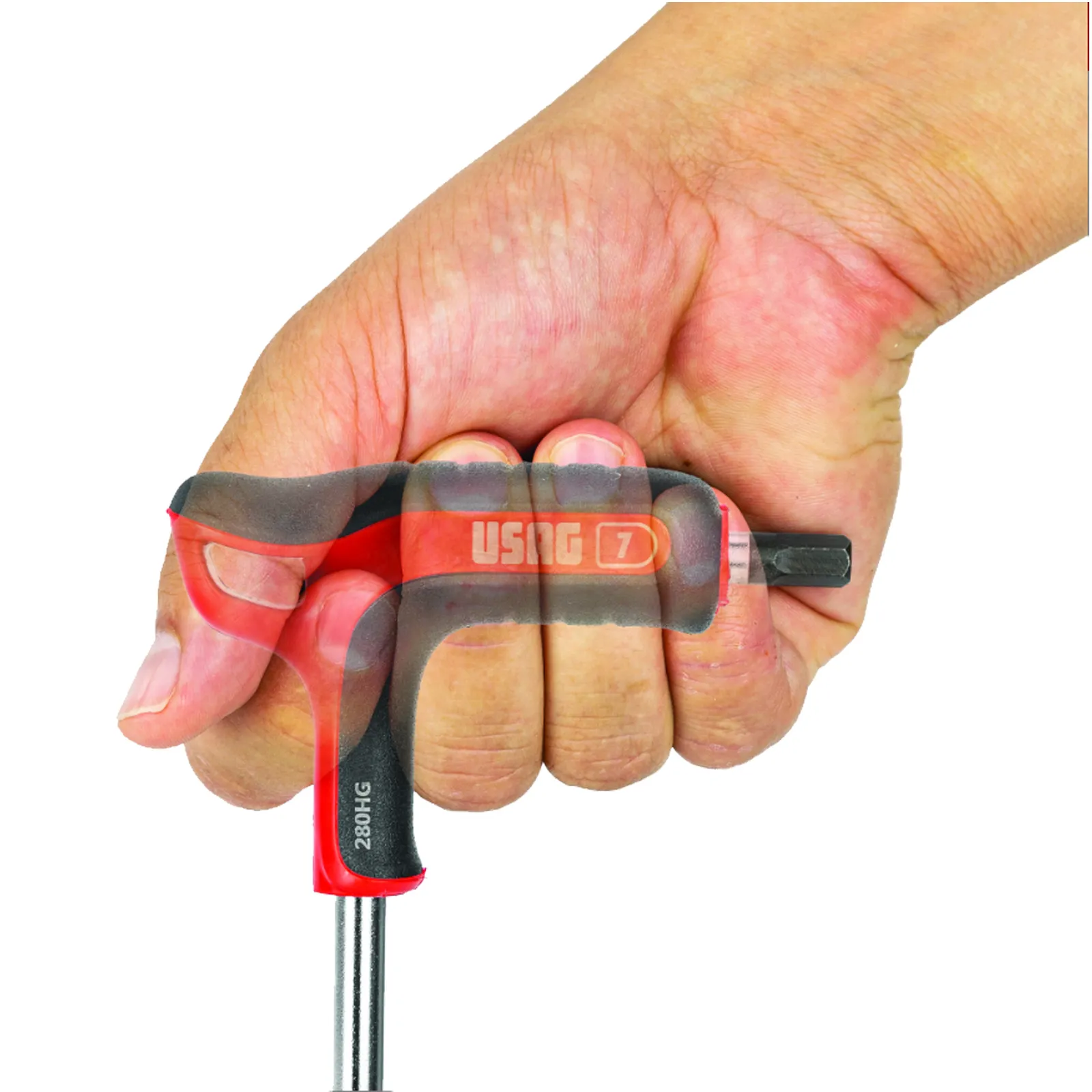 Chiave Esagonale Maschio USAG Brugola con Impugnatura a T Soft Grip Serie 280 HG - immagine 2