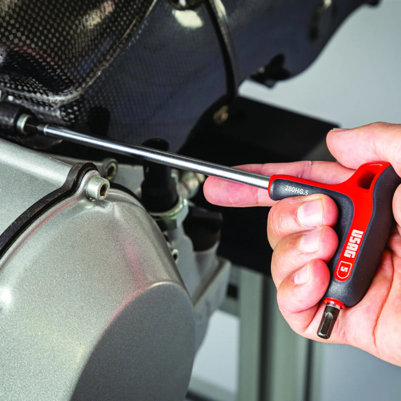 Chiave Esagonale Maschio USAG Brugola con Impugnatura a T Soft Grip Serie 280 HG - immagine 3
