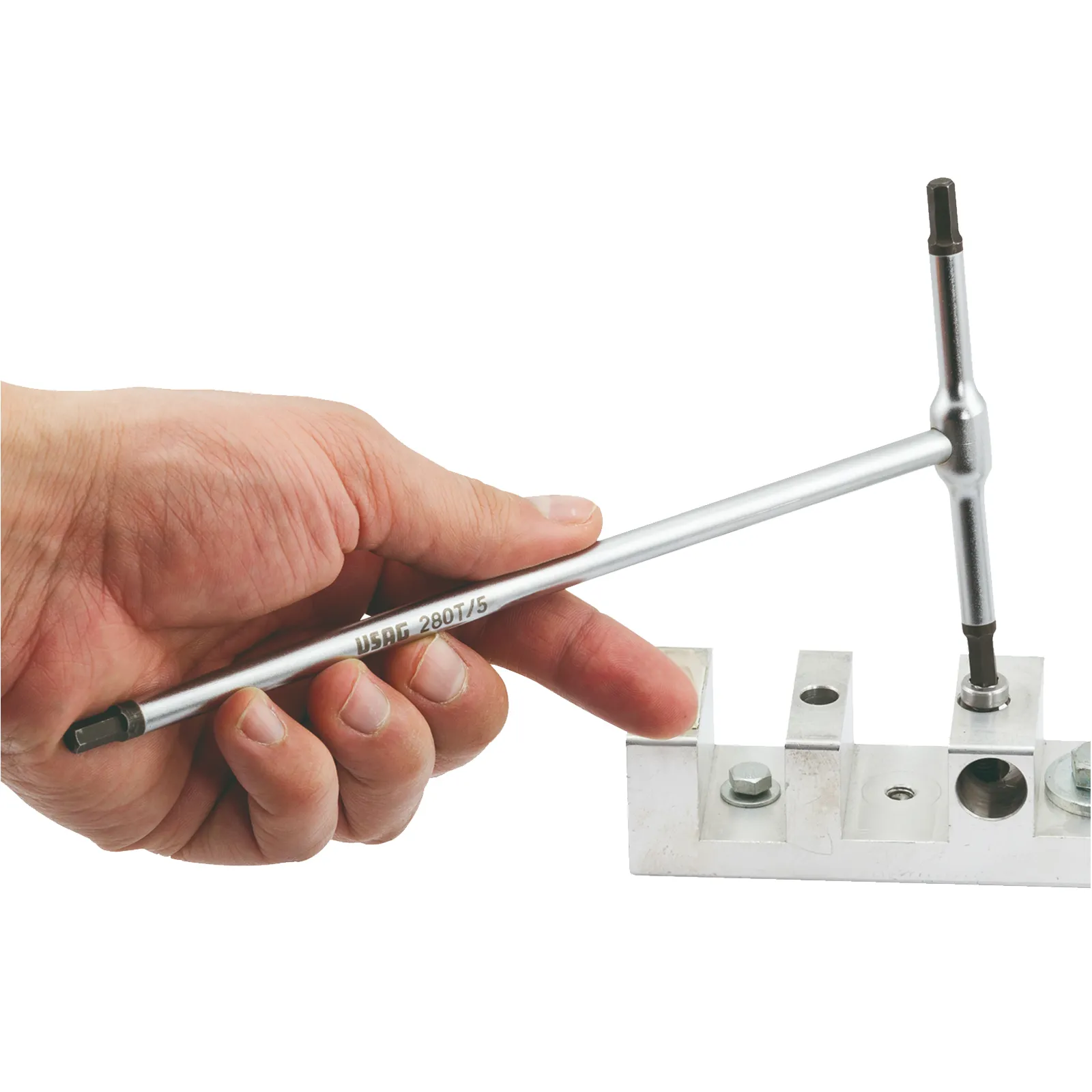 Chiave a T con Maschio Esagonale su 3 Estremità USAG dalla 2 alla 14mm Professionale serie 280 T - immagine 2