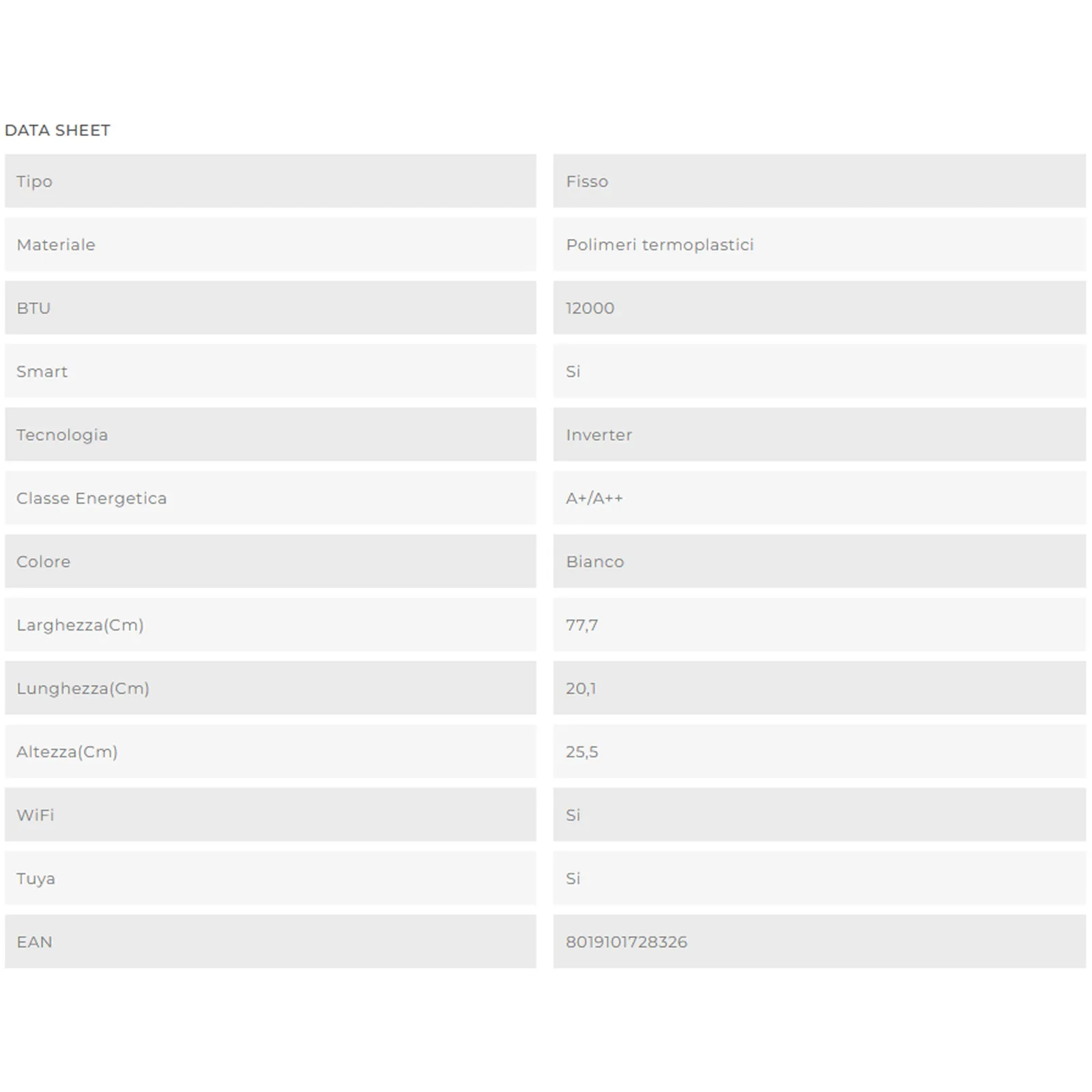 Climatizzatore Monosplit WiFi 12000 BTU ZEPHIR Tenologia Inverter e Pompa di Calore Smart Alexa Google ZTQ12000WIFI - immagine 6