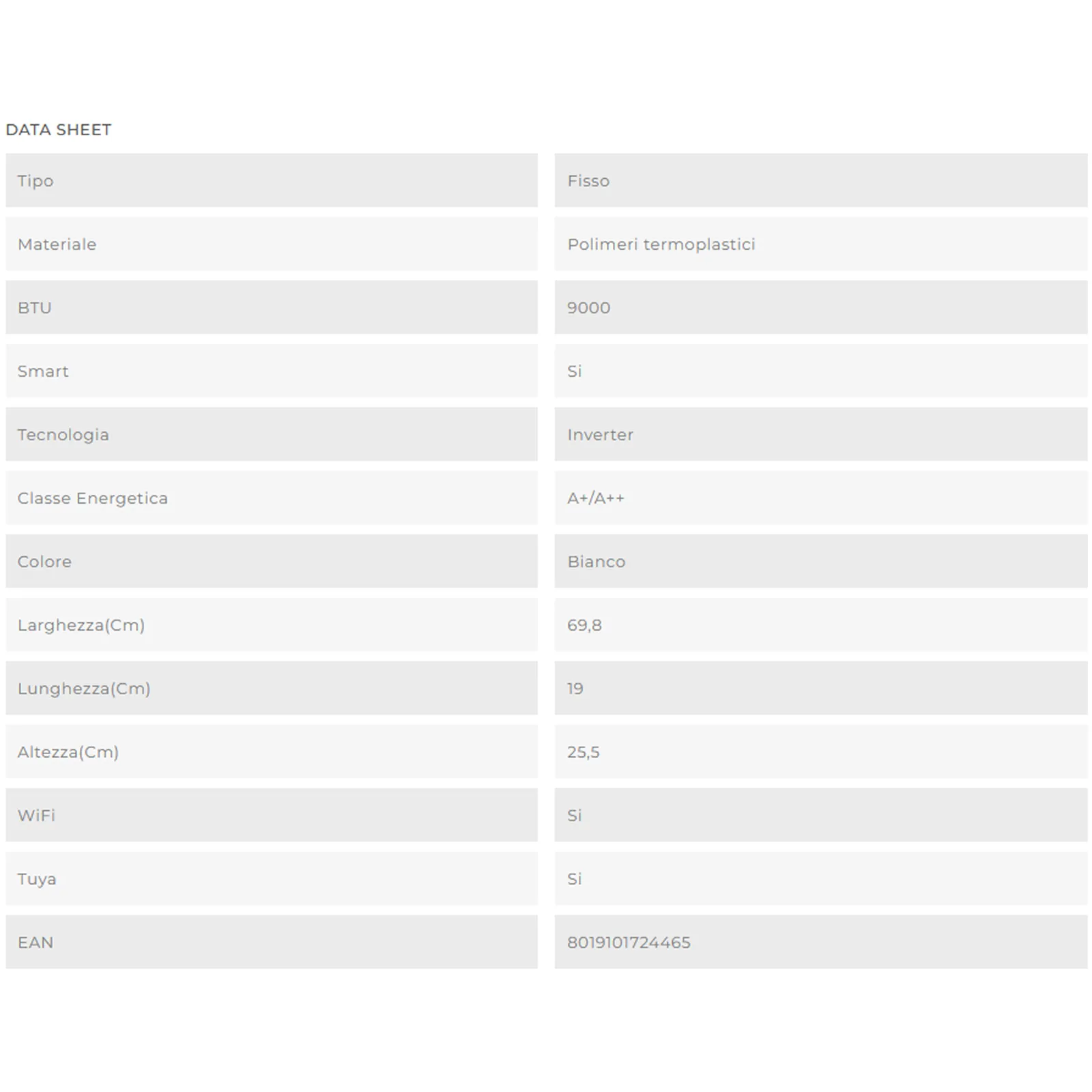 Climatizzatore Monosplit WiFi 9000 BTU ZEPHIR Tenologia Inverter e Pompa di Calore Smart Alexa Google ZTQ9000WIFI - immagine 6