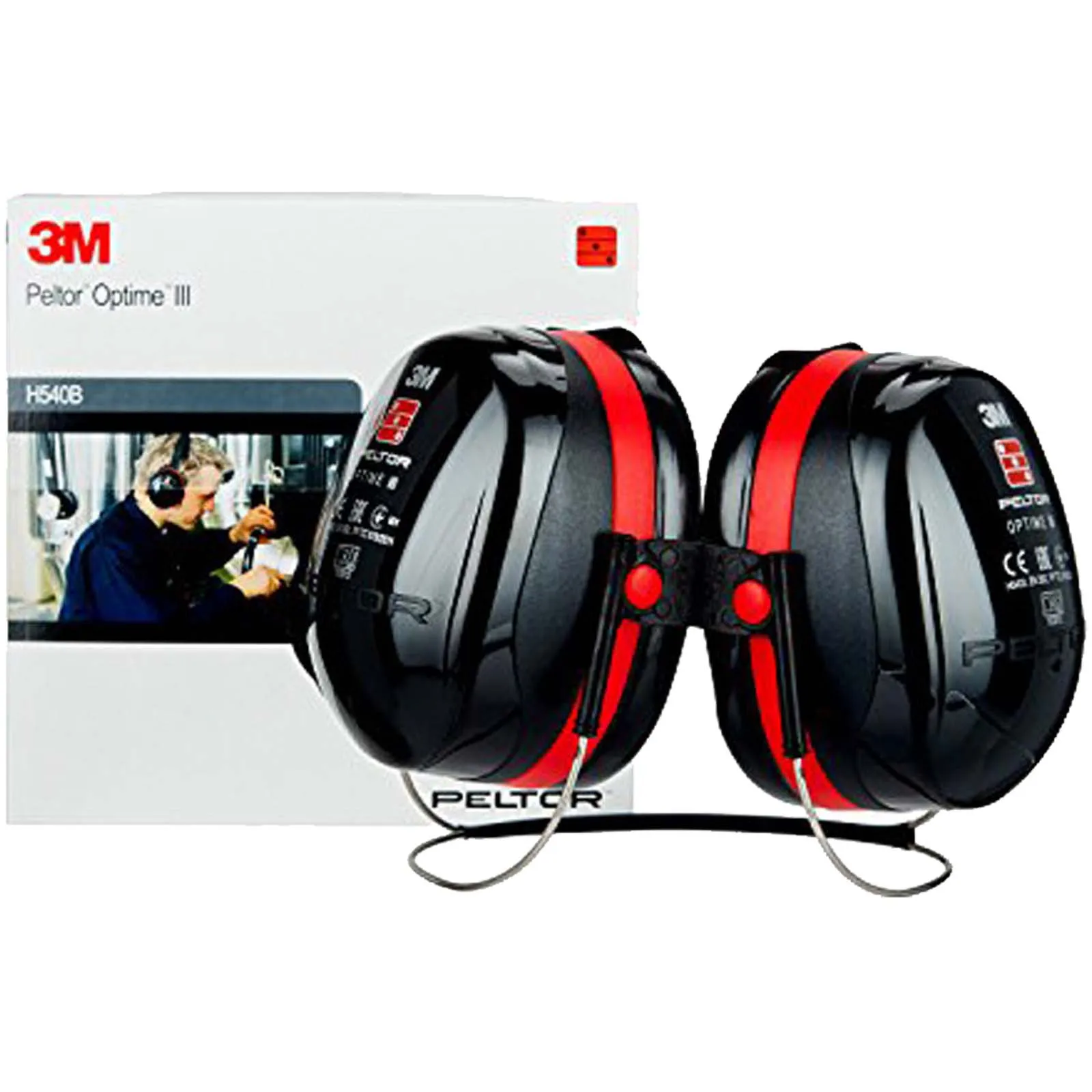 Cuffia Anti Rumore 3M PELTOR OPTIME III Attenuazione 95/110dB DPI Bardatura Nucale H540B-412-SV