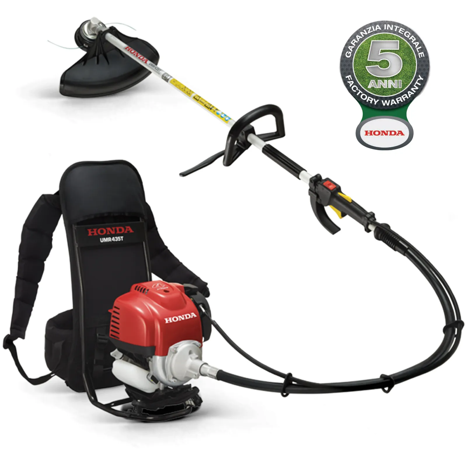 Decespugliatore Spalleggiato a Benzina HONDA Motore 4 Tempi GX35T da 35,8cc Potenza, Comfort, Maneggevolezza modello UMR 435 T